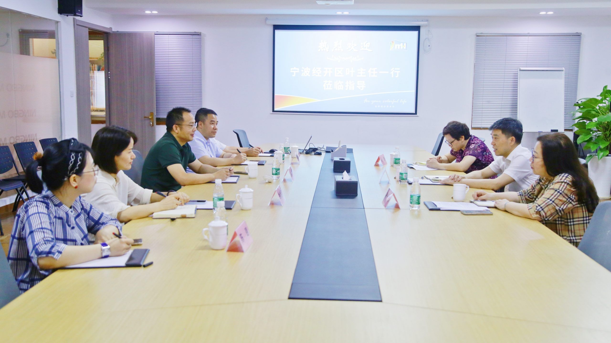 寧波經開區管委會副主任葉萬檔一行深入萌恒調研